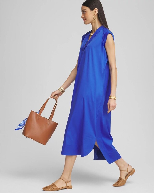 Popover Poplin Maxi Dress - image 2